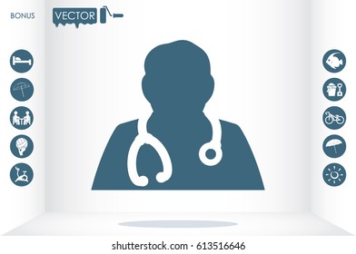Doctor icon vector illustration