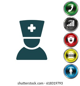 doctor icon. vector illustration
