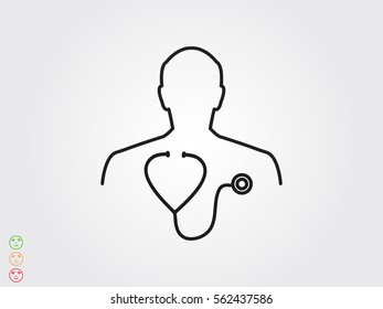 doctor icon, vector illustration eps10