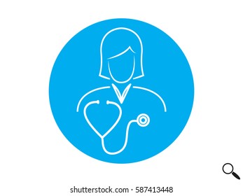 doctor icon, vector illustration eps10