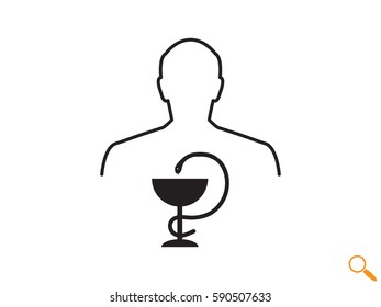 doctor icon, vector illustration eps10