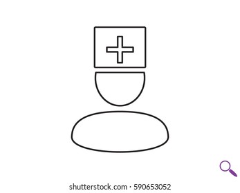 doctor icon, vector illustration eps10