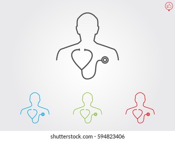 doctor icon, vector illustration eps10