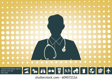 Doctor icon vector illustration eps10.