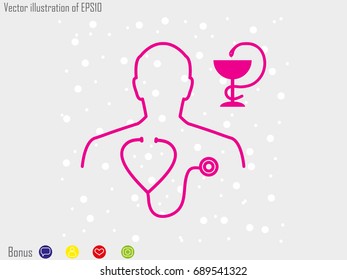 doctor icon, vector illustration eps10