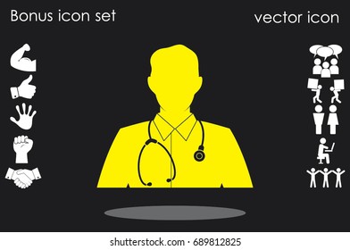 Doctor icon vector illustration eps10.