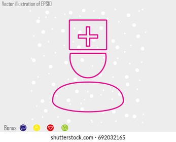 doctor icon, vector illustration eps10
