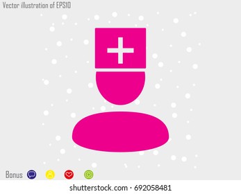 doctor icon, vector illustration eps10