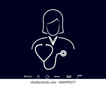 doctor icon, vector illustration eps10