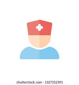 Doctor Icon Vector Illustration in Flat Style for Any Purpose
