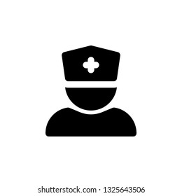 Doctor Icon Vector Illustration in Glyph Style for Any Purpose