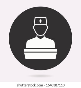 Doctor icon. Vector illustration isolated. Simple pictogram for graphic and web design.