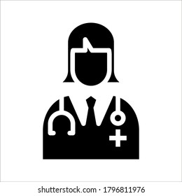Doctor icon. vector illustration on white background eps 10