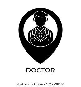 Doctor icon vector illustration template. Medical Doctor icon flat design isolated on white background.