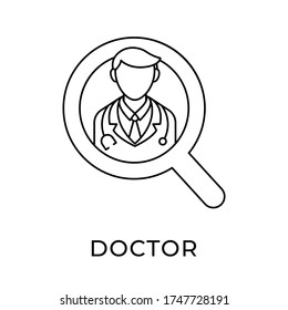 Doctor icon vector illustration template. Medical Doctor icon flat design isolated on white background.