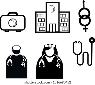 doctor icon and vector illustration to work out your design image