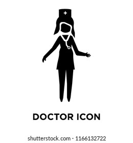 doctor icon vector isolated on white background, doctor transparent sign