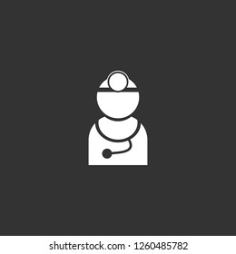 doctor icon vector. doctor sign on black background. doctor icon for web and app