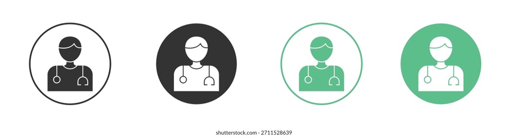 Doctor icon Vector simple flat graphic illustration.