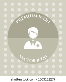 Doctor Icon for Web. Application, Software & Graphic Design.