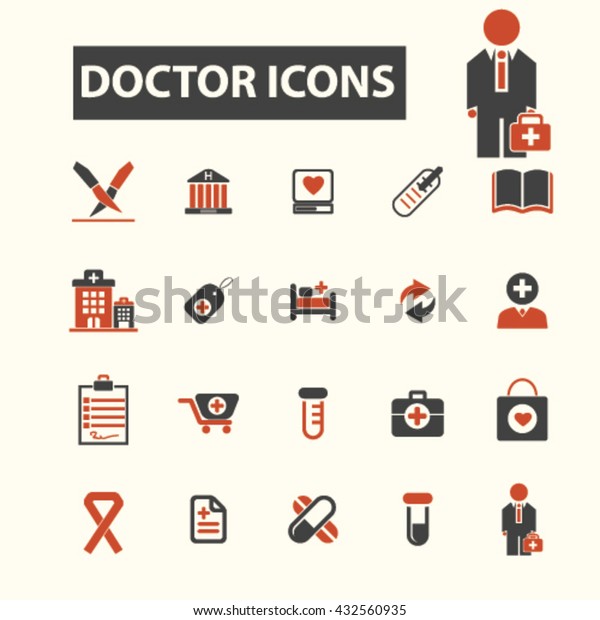 Doctor Icons Stock Vector Royalty Free 432560935