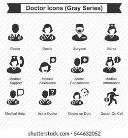 Doctor Icons (Gray Series)