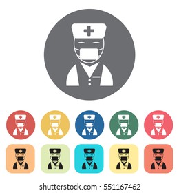 Doctor icons set.Vector illustration
