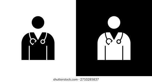 Iconos del doctor. Estilo sólido simple. Ilustración vectorial de glifos aislada