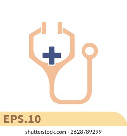 Elementos del Vector del símbolo de los iconos del doctor para el Web infográfico