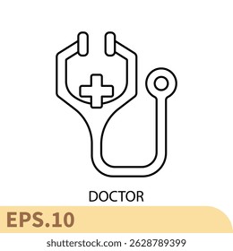 ícones de médico elementos de vetor de símbolo para web infográfico