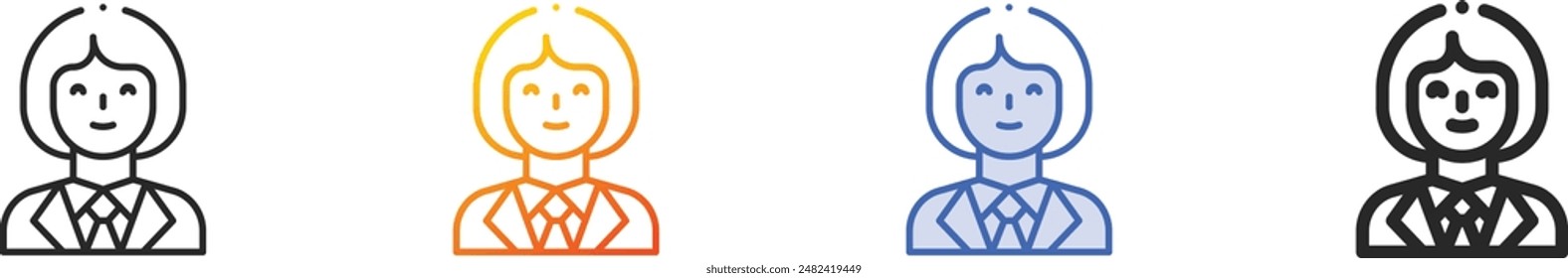 doctor icon.Thin Linear, Gradient, Blue Stroke and bold Style Design Isolated On White Background
