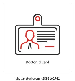 Doctor Id Card Icon Cocept