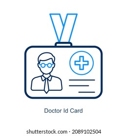 Doctor Id Card Icon Concept