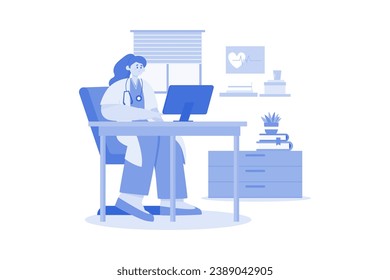 Doctor Illustration concept on a white background