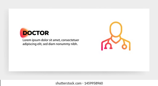 DOCTOR AND ILLUSTRATION ICON CONCEPT