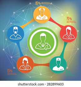 Doctor info graphic design, Business concept design. Clean vector.