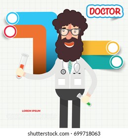 Doctor info graphic design,vector