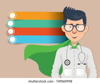 Doctor info graphic design,vector