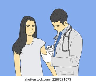 doctor injection for young girl