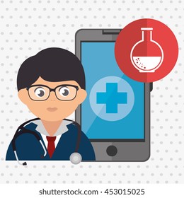 doctor with isolated icon design, vector illustration  graphic 