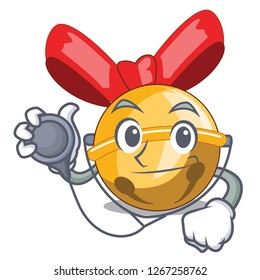 Doctor jingle bells christmas isolated on mascot