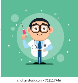Doctor kid with syringe