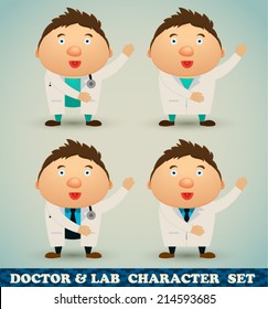 Doctor and lab people character set
