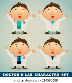 Doctor and lab people character set