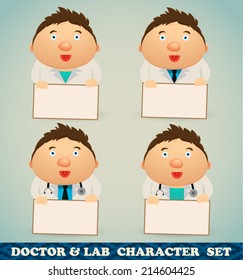 Doctor and lab people character set