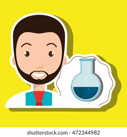 doctor laboratory tube chemistry vector illustration graphic