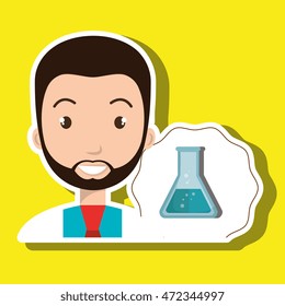 doctor laboratory tube chemistry vector illustration graphic