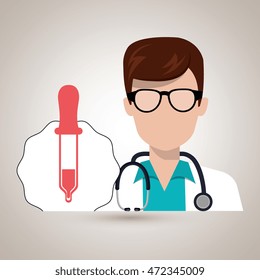 doctor laboratory tube chemistry vector illustration graphic
