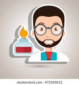 doctor laboratory tube chemistry vector illustration graphic
