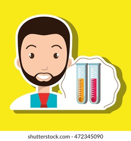 doctor laboratory tube chemistry vector illustration graphic